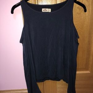 Cold-Shoulder Long Sleeve Top